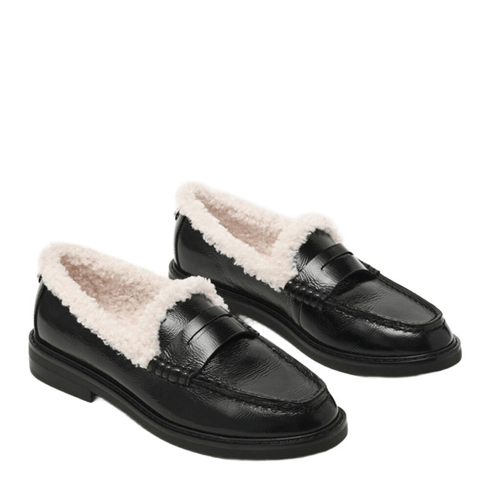 Steve Madden 11005897-BLACK LEATHER Adison-F