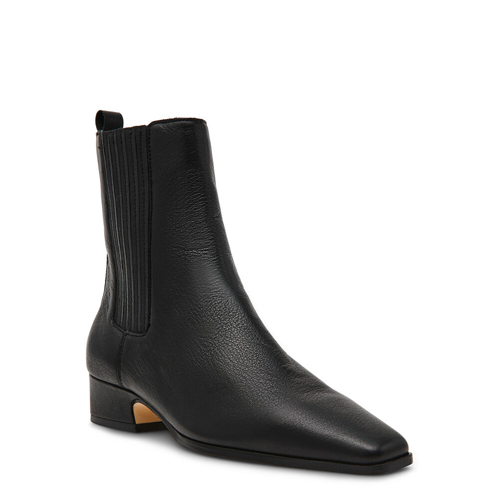 Steve Madden 11004841-BLACK LEATHER Dusty