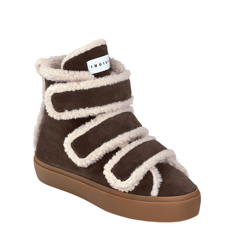 Inuikii 1001.002.0161.152 SHEARLING VELCRO HIGH, Dark Brown