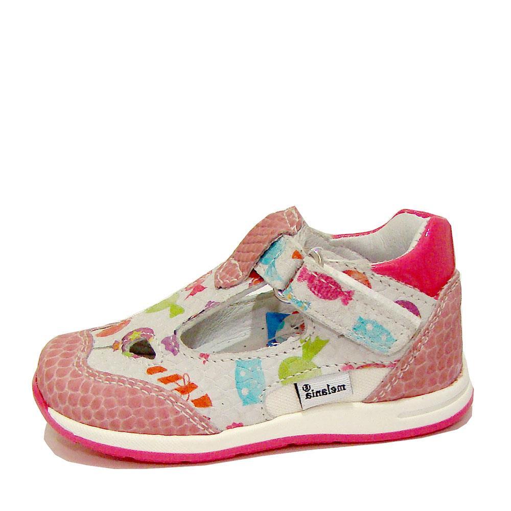 Melania ME0112A7E.B POLACCO VELCRO FEM.ROSA/BIANCO+SER.