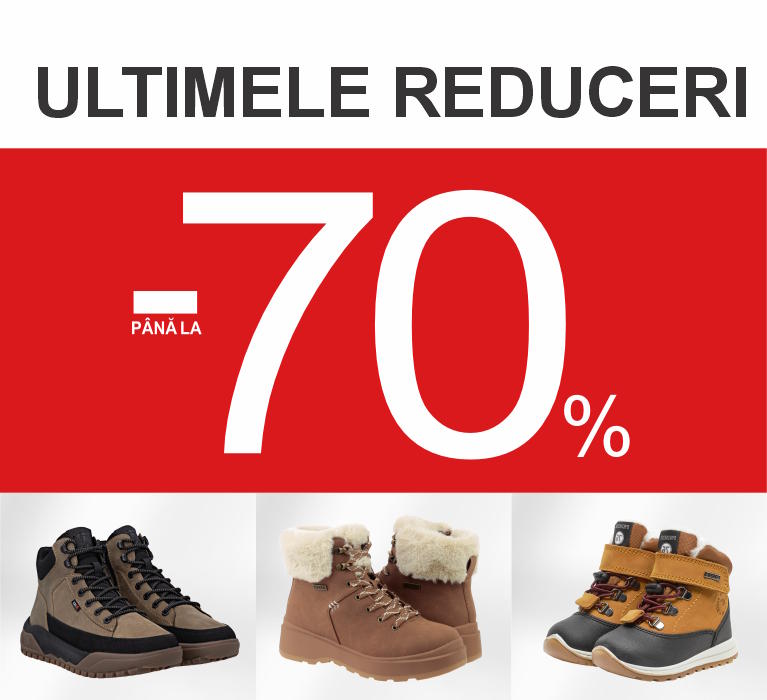 Reduceri finale pina la 70%!
